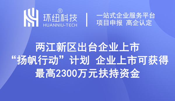 兩江新區(qū)出臺(tái)企業(yè)上市“揚(yáng)帆行動(dòng)”計(jì)劃