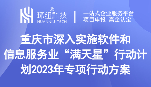 重慶市深入實施軟件和信息服務業“滿天星”行動計劃2023年專項行動方案