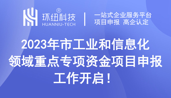 重慶市工業(yè)和信息化領域重點專項資金項目申報