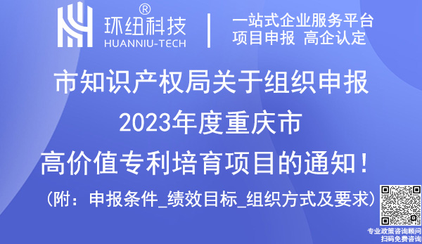 重慶市高價值專利培育項目申報