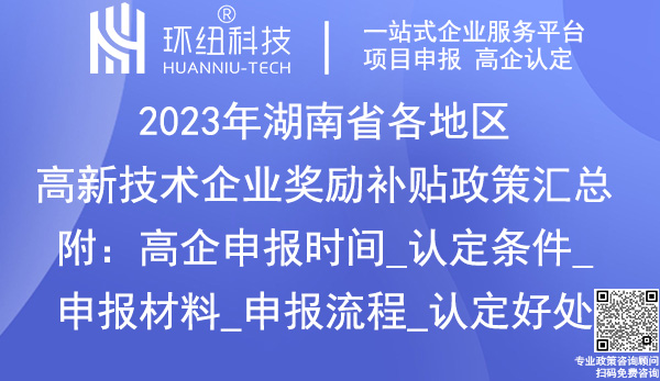 湖南省各地區(qū)高新技術企業(yè)獎補政策匯總