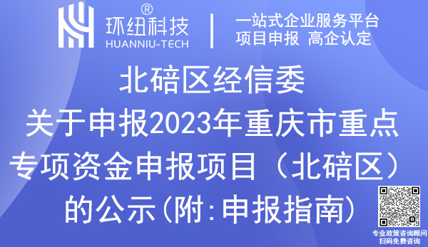 北碚區(qū)工業(yè)和信息化專項資金項目名單