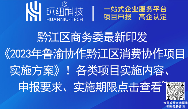 2023年魯渝協作黔江區(qū)消費協作項目實施方案