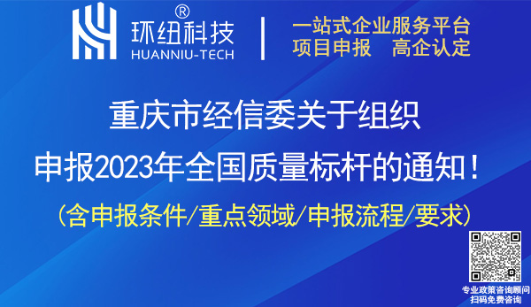 2023年全國質量標桿申報